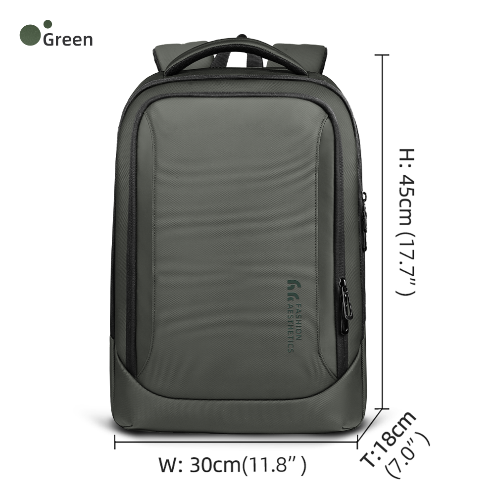Heroic Knight Plecak podróżny służbowy Męski plecak na laptopa o dużej pojemności dla 15.6" Fashion Boy Plecak szkolny z portem USB: green