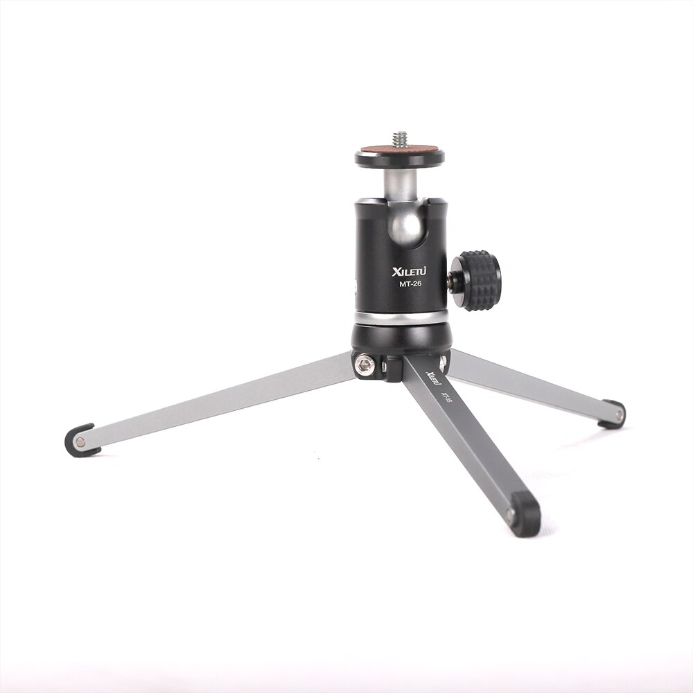 XILETU MT26 + XT15 Lager Desktop Beugel Mini Tafelblad Statief en Balhoofd Hoge Voor DSLR Camera Mirrorless Camera Smartphone