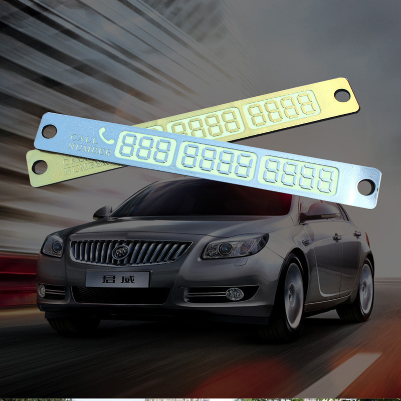 Car Night Luminous Temporary Stop Sign Mobile Phone Number Car Parking Signboard Message Docking Card Supplies