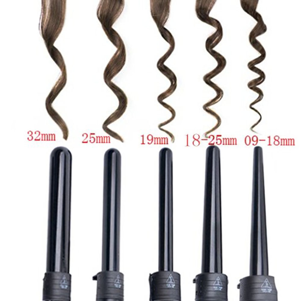 DODO Pro 5 Deel Verwisselbare Haar Krultang Machine Keramische Haar Krultang Multi-size Roller Hittebestendige Handschoen Styling set