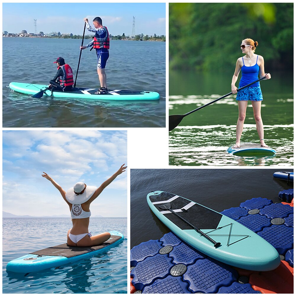 Inflatable Stand Up Paddle Board Surfboard with SUPs Carry Bag Inflatable SUPs Board Non-slip Deck Paddle Board Surfing Supplies
