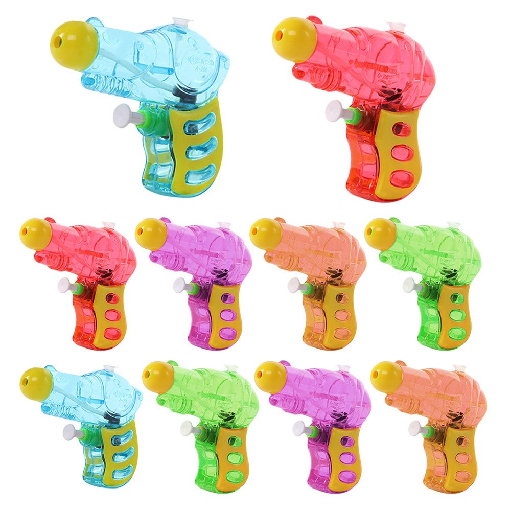 10PCS Transparant Mini Waterpistool Zomer Baby Kids Party Tuin Bad Strand Speelgoed Kleur Mix ABS Kleine Waterpistool pistola De Agua