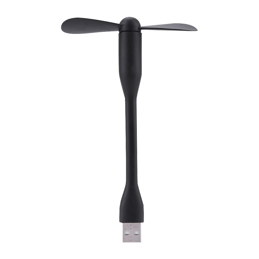 Mini Flexible Bendable USB Fan for Power Bank Laptop PC Computer AC Charger USB Output USB Gadgets For all Power Supply: Black