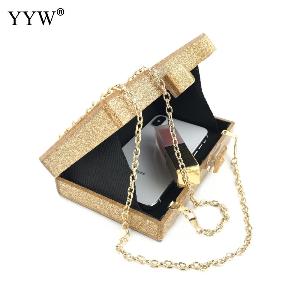 YYW Acryl Kupplung Tasche Frauen Luxus Gillter Abend Party Geldbörse Kasten Tasche Gillter Weibliche Kupplung Kristall Schild Brieftasche Hochzeit Geldbörse