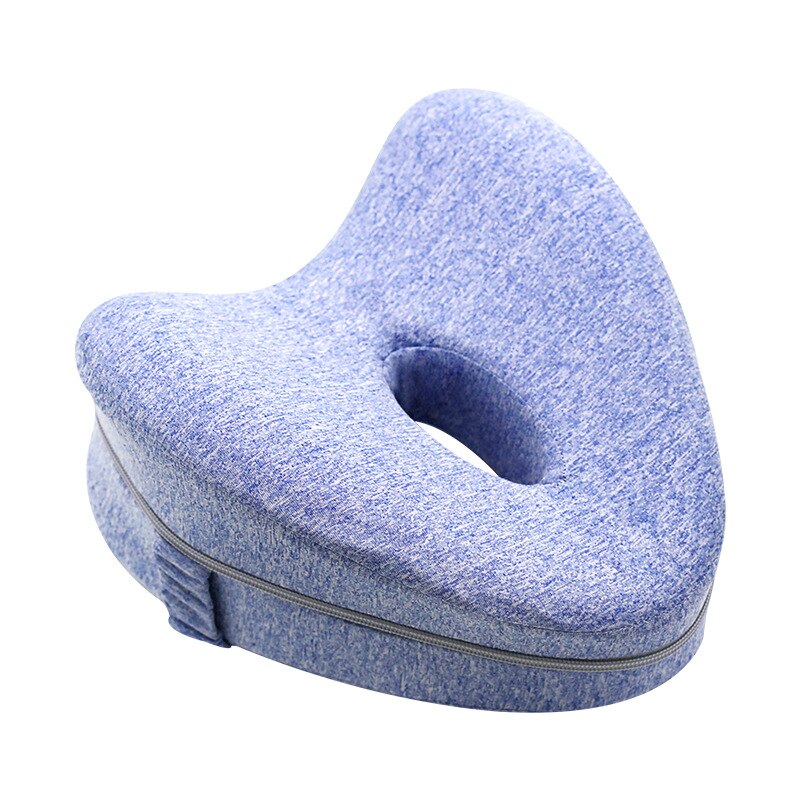 Almohada ortopédica con memoria en forma de corazón, pinza de algodón para pierna, espuma viscoelástica, alivio de cadera, cuña trasera