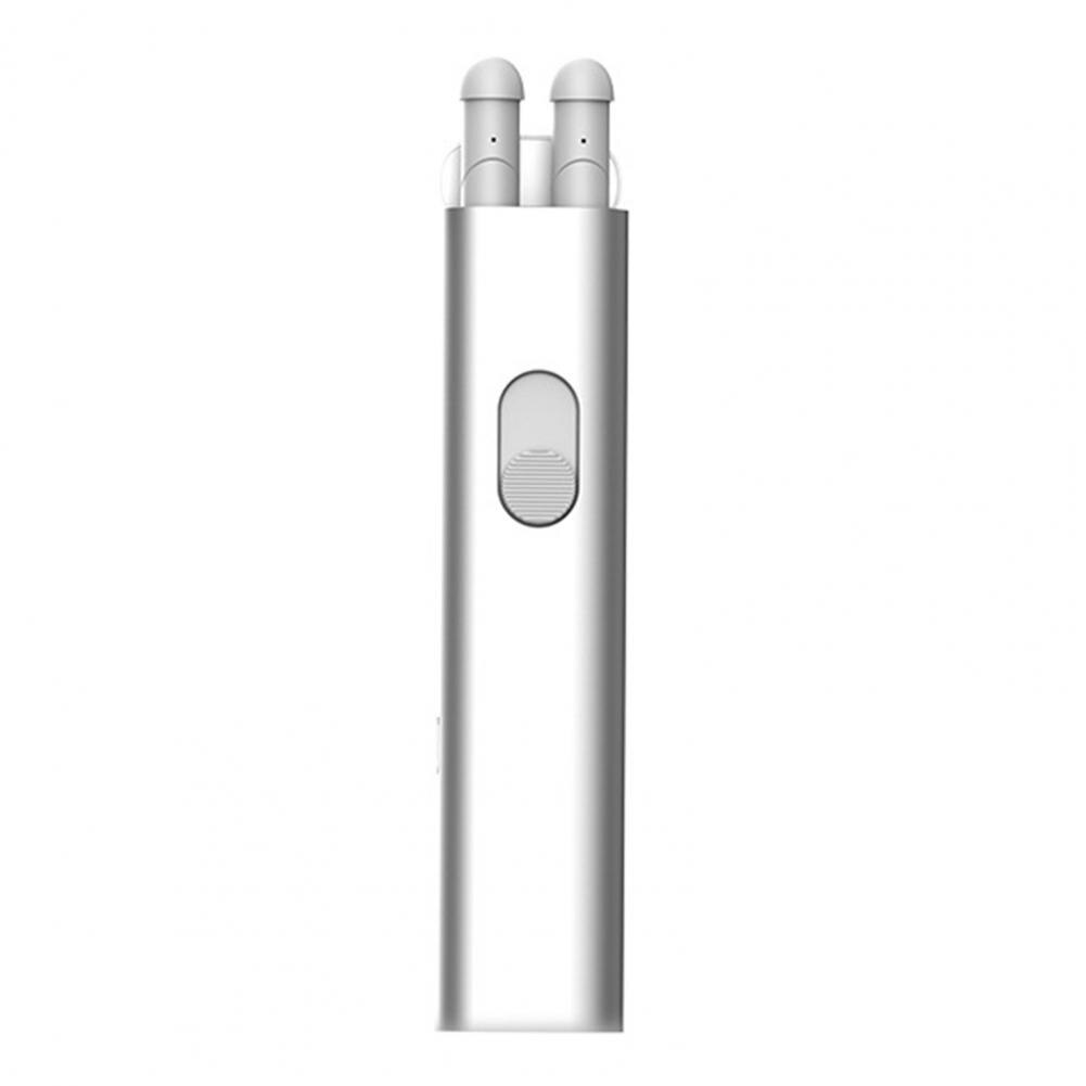 S11 Tws Bluetooth-Compatibel 5.2 Koptelefoon Opvouwbare Touch Control Digitale Display Stereo In-Ear Oordopjes Voor Sport: Zilver