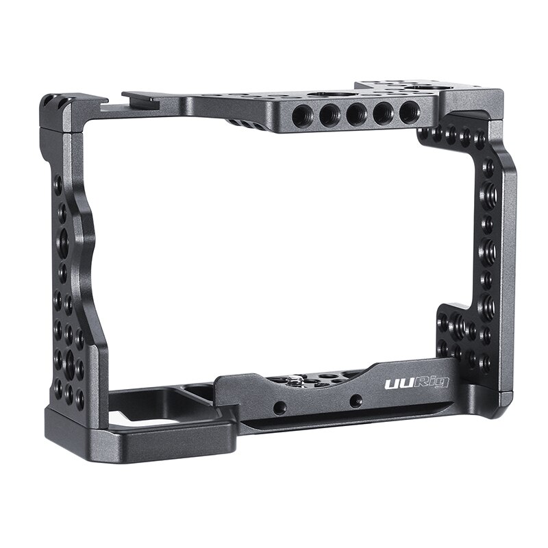 UURig Camera Cage Mount voor Sony A7III A7R3 A7M3 met Arri Lokaliseren Gat en Microfoon Koude Schoen Mount w Top handvat Grip Rig