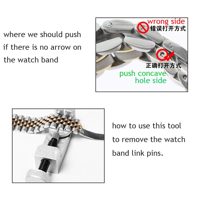 Watch Band Link Pin Remover Repair Tool Kit for Watchmakers Metal Chain Spring Bar Removal Set Watch Strap Length Adjust Tool