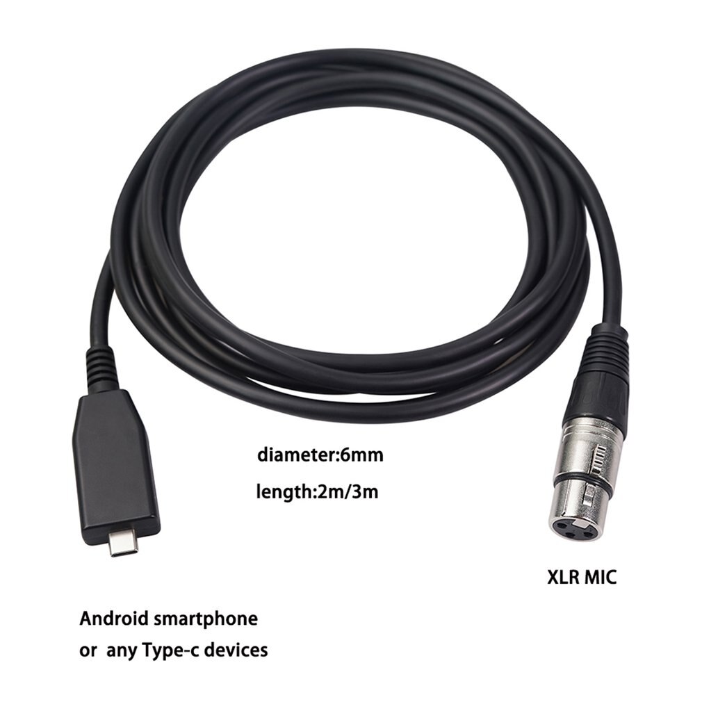 Recording Line Microphone Recording Cable XLR Microphone Cable Recording Line Cable Adapter For Digital Audio 2m