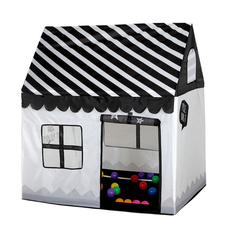 Kinderen Spelen Huis Tent Kids Outdoor Activiteiten Indoor Opvouwbare Game Tent Baby Draagbare Eenvoudige Installatie Speelkamer: Black