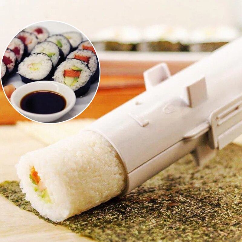 Máquina para hacer Sushi, molde de arroz, Sushi Bazooka, herramienta de rodamiento de carne de verduras, cocina, Sushi, Onigiri
