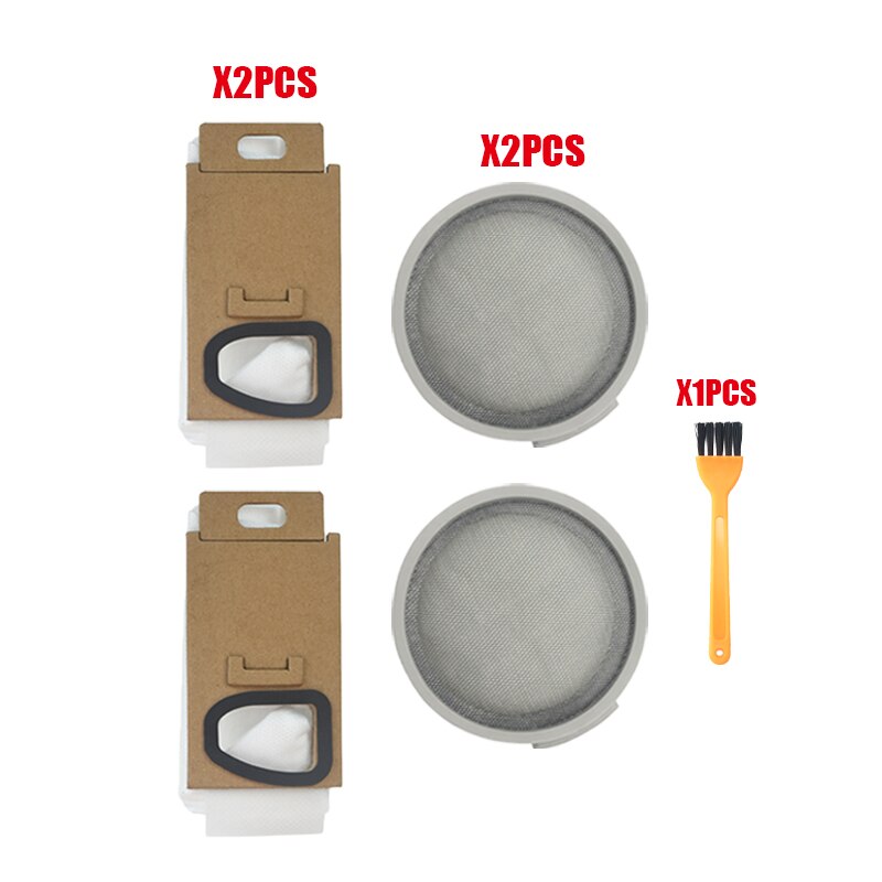 til xiaomi mijia roborock  h6 scwxcq 01rr håndholdt støvsuger tilbehør vaskbart hepa filter støvpose reservedel: Oransje