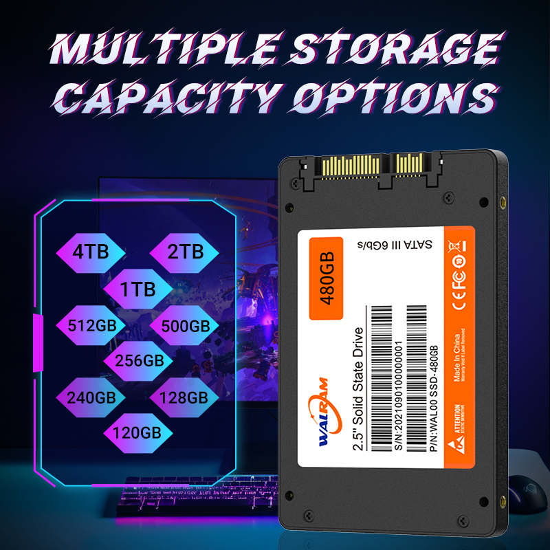 WALRAM SSD 240GB 120GB 480GB harde schijf schijf 2.5 "SATA3 1tb 128gb 512gb 256gb 500gb HDD Solid State Drive Voor Desktop Laptop