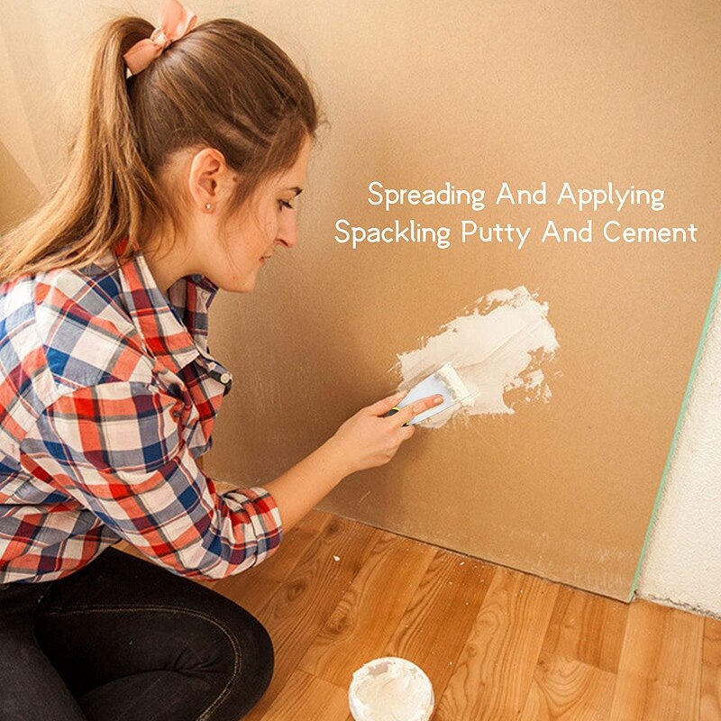 5Pcs Putty Knife Set 1.5/2/3/4/5 Inch Spackle Knife Set Stainless Steel Cleaning Shovel for Remove Wallpaper