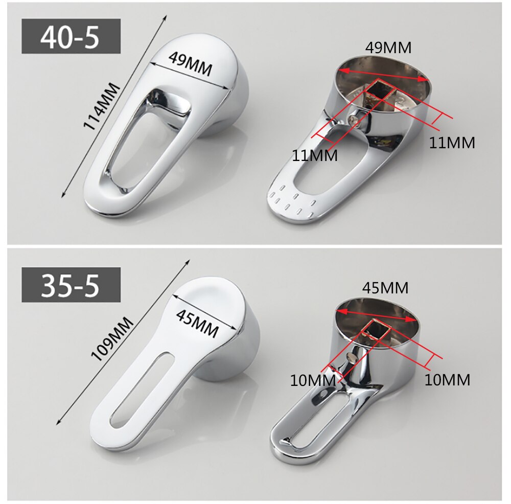 Kit poignée de robinet universel de remplacement poignée de levier en métal pour mitigeur robinet 25mm 35mm 40mm cartouche avec bouton et ensemble