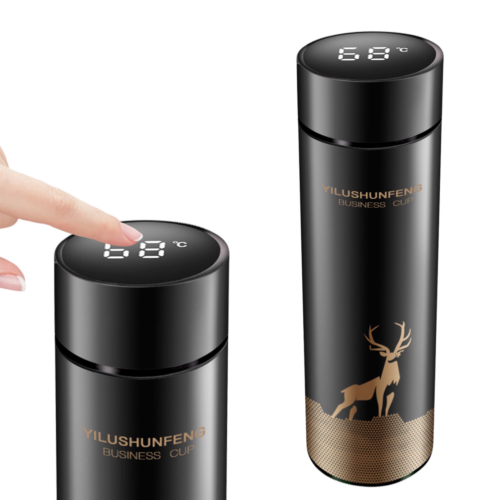 Intelligent Water Bottle Stainless Steel Thermos Bottle Cup Temperature Display Vacuum Bottle 500ml Touch Screen Water Bottle