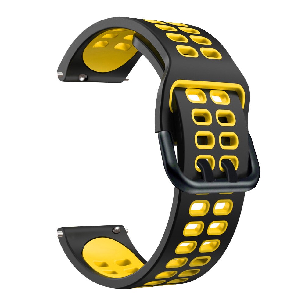 Easyfit pasek do zegarka do paska IMILAB W12 / KW66 pasek do zegarka Sport silikonowy wymiana paska od zegarka akcesoria do nadgarstków: Black Yellow / For IMILAB W12