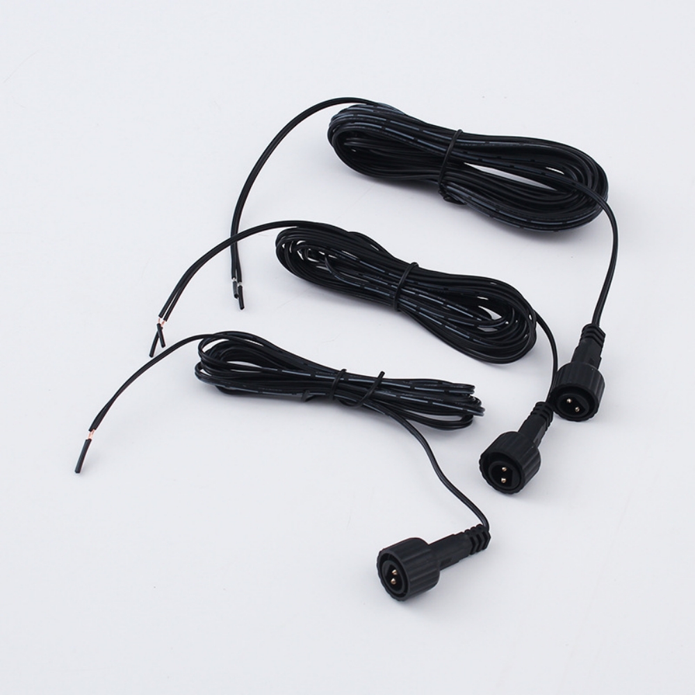 IP67 Mannelijke Led Connector 1.2M 2Pin Zwarte Kabel Waterdichte Draad Voor Zonnepaneel