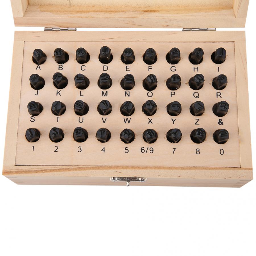 Staming 36pcs/set 4mm Steel Stamp Punch Set Alphabet Letter & Number Die Tool Staming