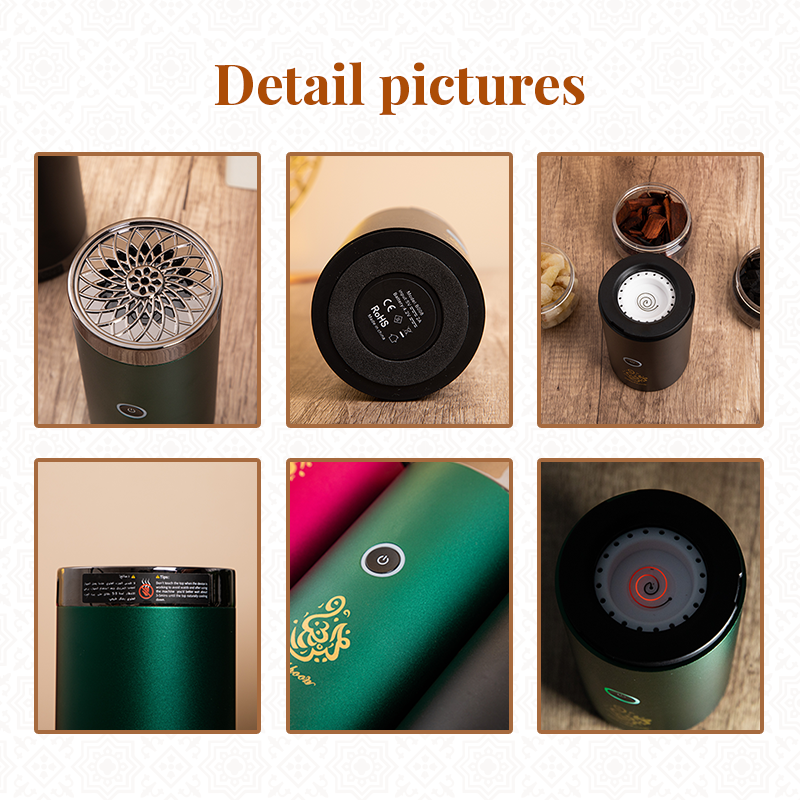 Mini brûleur d'encens électrique Portable, diffuseur d'arôme, porte-encens arabe Rechargeable, encensoir, décoration de la maison