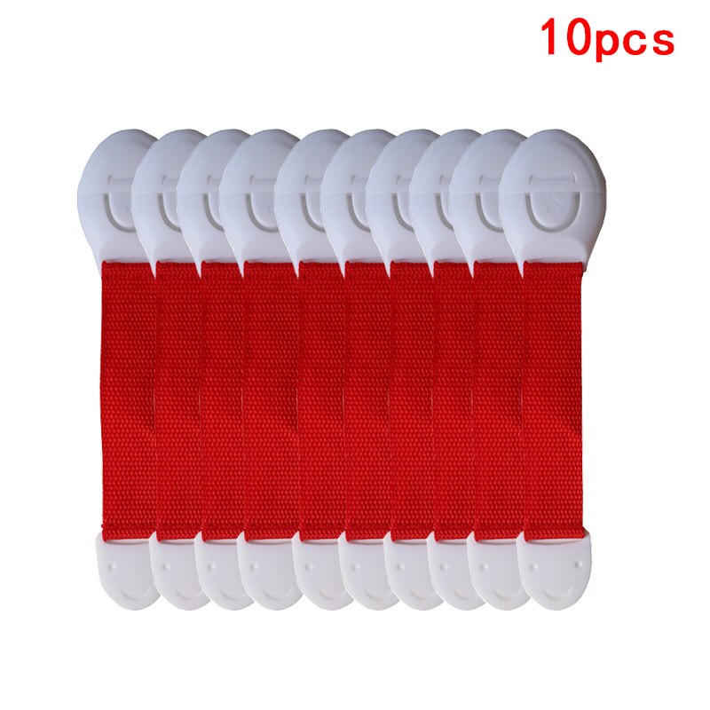 10 Uds bloqueo de seguridad para niños cajón cerradura de la puerta de seguridad cerradura de la puerta bebé aseo seguridad cierre de plástico bebé protección: AQS022-04