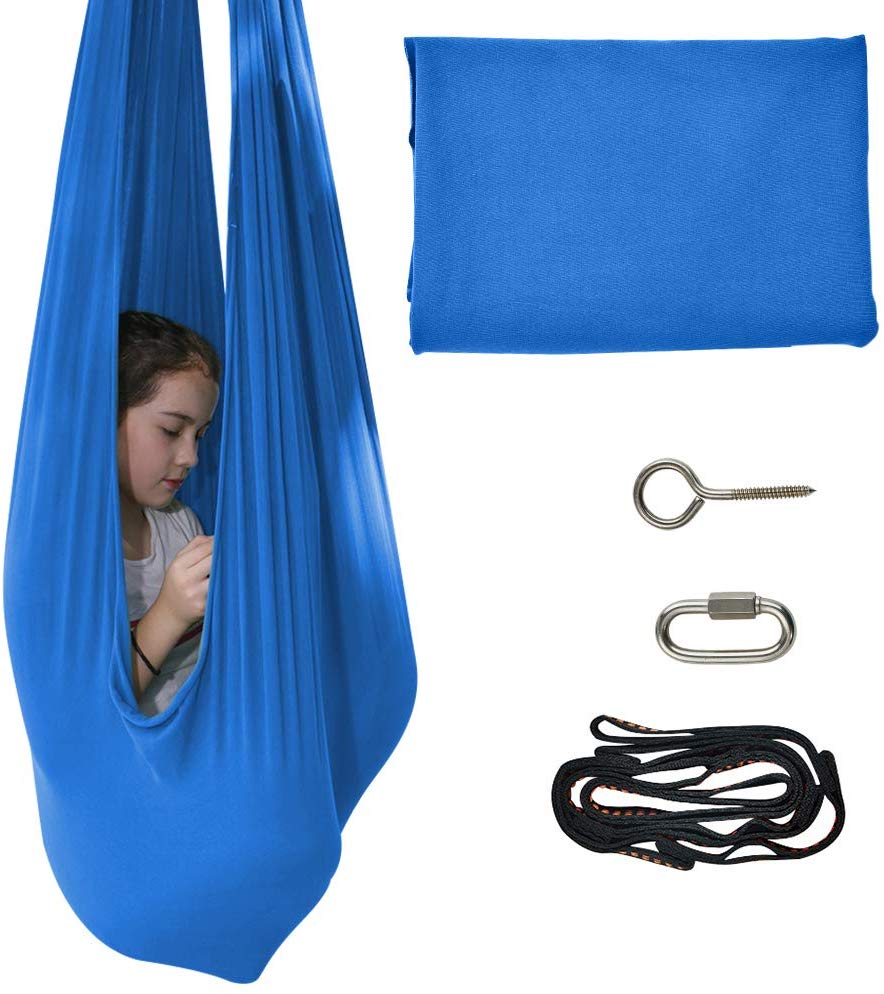 Columpio de terapia de interior para niños con necesidades especiales, Columpio de LICRA para acurrir, hamaca para niños