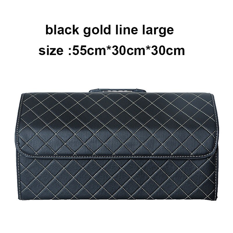 Organisateur de voiture étanche, Portable, pliable, organisateur de coffre de voiture, rangement d'accessoires automobiles: square back beige L