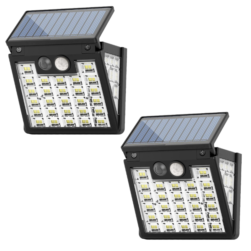 Straatlantaarn op zonne-energie Waterdichte bewegingssensor Wandlamp 3 verlichtingsmodi Buitenlamp op zonne-energie Tuinhekverlichting: orange