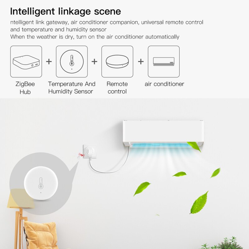 Premium Tuya Zigbee Smart Home Temperatuur En Vochtigheid Sensor Smart Home Security Automatisering En Tuya Smart Leven App Alexa