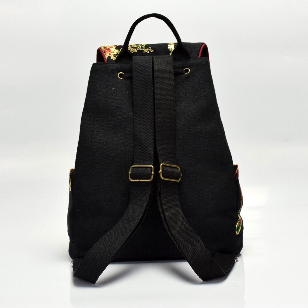 Veowalk phoenix mochilas femininas bordadas de seda, mochilas retrô de verão, mochila feminina traseira artesanal pequena