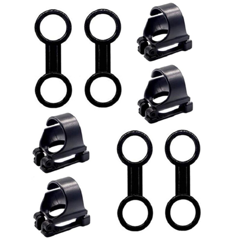 8 Pack Plastic Scuba Diving Snorkel Gear Spare Parts Accessories Kit Diving Accessories Black Suitable for Elliptical Tube Snork