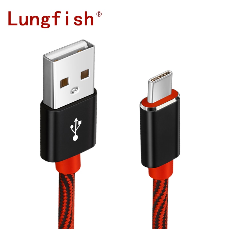 Lungfish Usb C Kabel Oplader Voor Telefoon, macbook Fast Charger Type-C Kabel 1M 2M 3M Voor Macbook En Andere Apparaten Met usb C