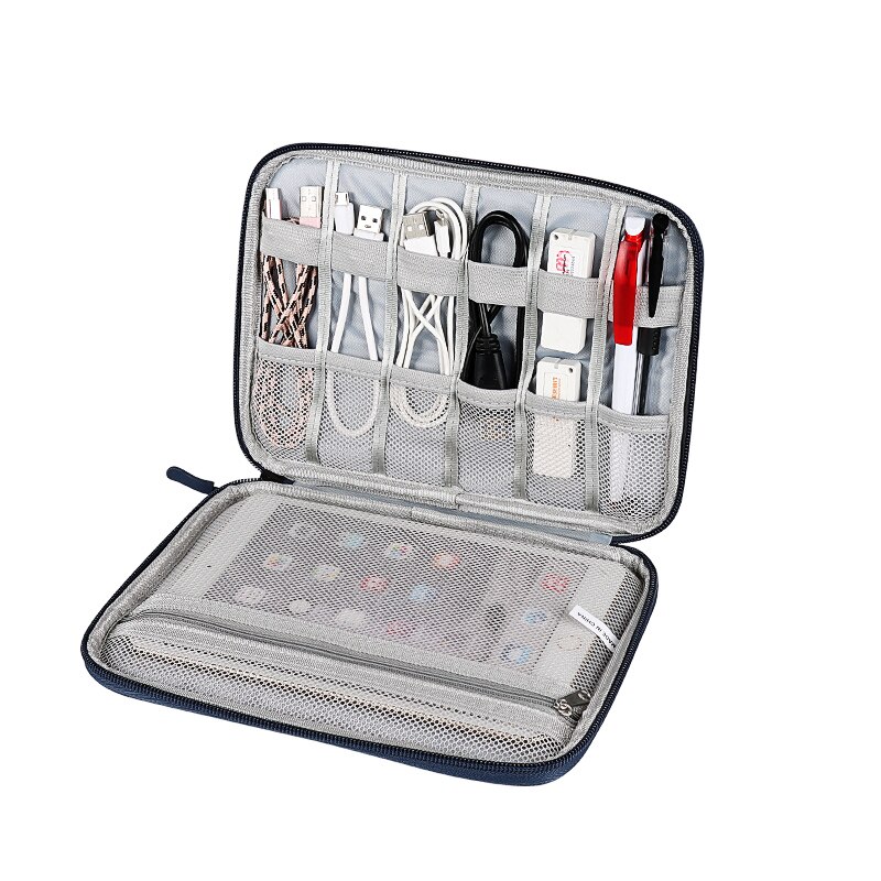 Pochette de rangement Portable, sac de rangement Portable pour chargeur USB Gadgets câbles fils pochette de rangement de voyage Protection des accessoires électroniques