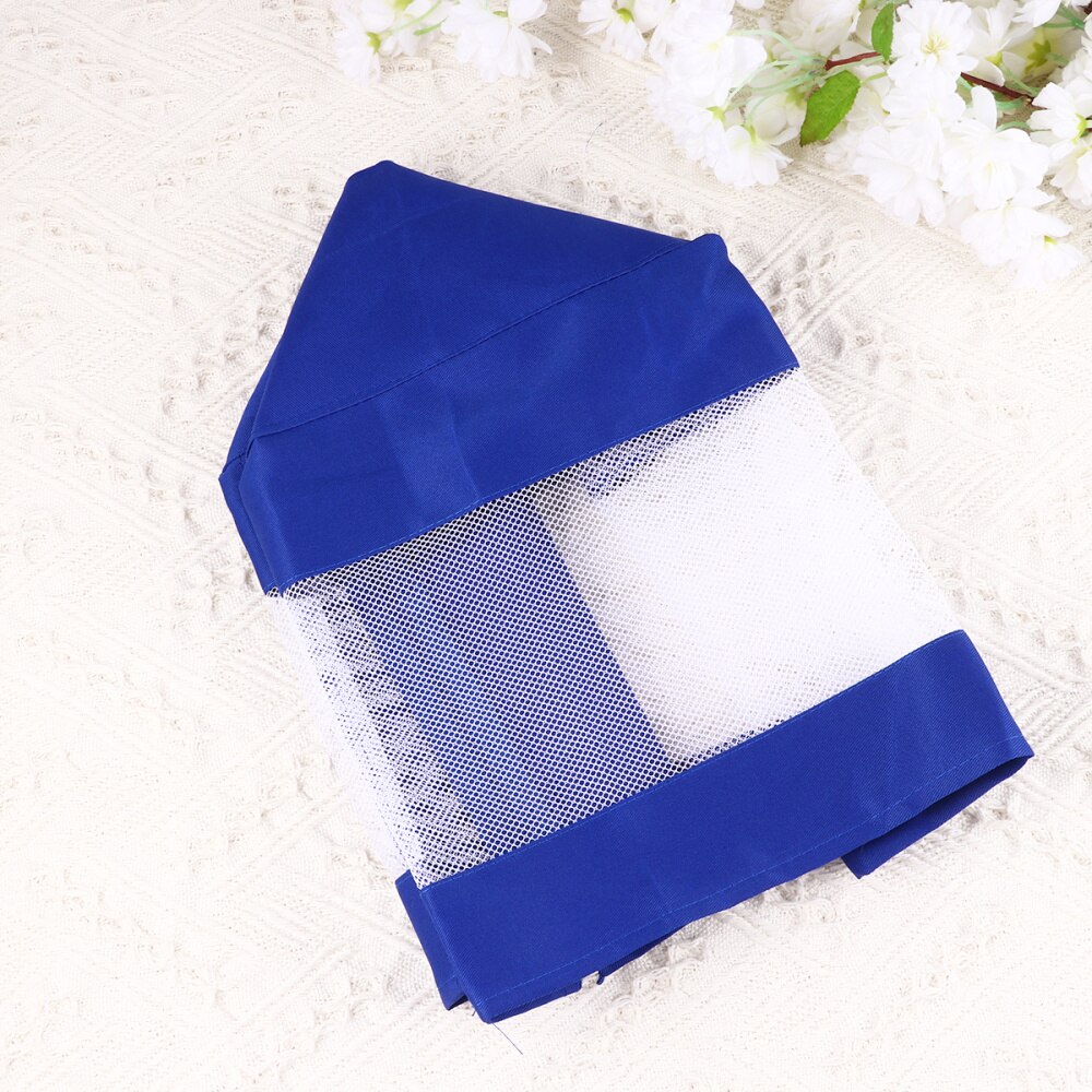 Square Pet Bird Mesh Cage Cloth Cover 1 Side Open Bird Cage Shield Double Zippers Bird Cage Accessory (Blue)