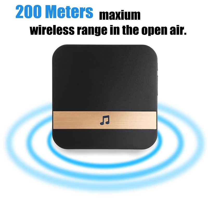 Smart doorbell Ding Dong machine Black Universal Wifi Doorbell Chime House Hardware Plug-In Chime Visitors Waterproof Voice Tip