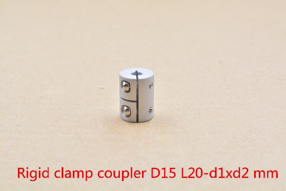 D15 l20 huls minimum 2mm maksimum 8mm stiv koblingsaksel stangkoblingssektion cnc trinmotor udskæring maskinskrue