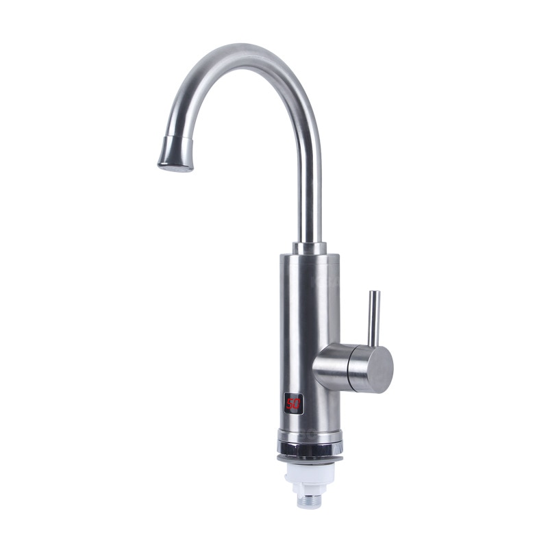 Stainless Tap Instant Heating Tap for Kitchen Instantaneous Water Heater Faucet With Temperature Display