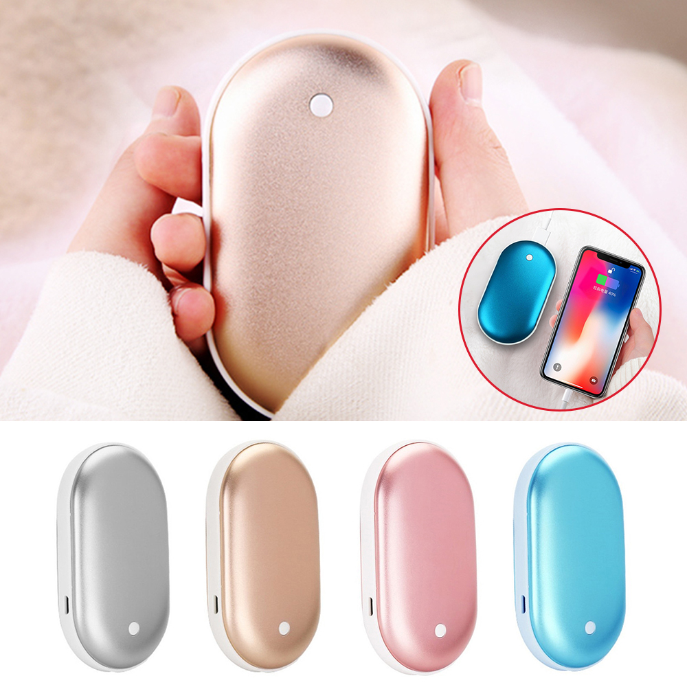 5200mAh 5V Cute USB Rechargeable Portable Battery LED Electric Hand Warmer Heater Travel Home Mini Pocket Warmer