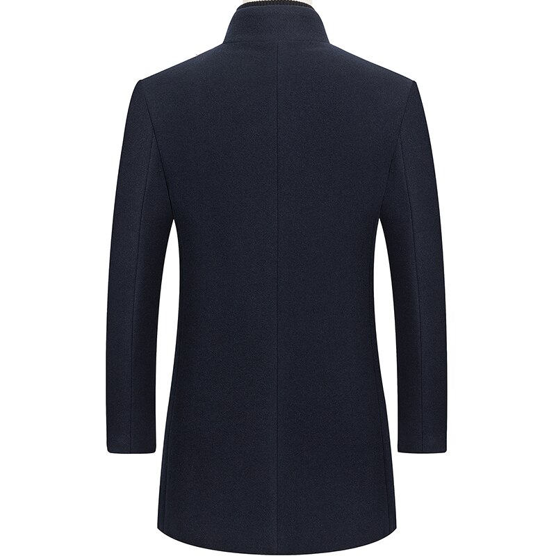Heren lange wollen jas, heren wollen jas, lange jas, heren windjack, winter herenkleding, herenjassen, heren wollen jas