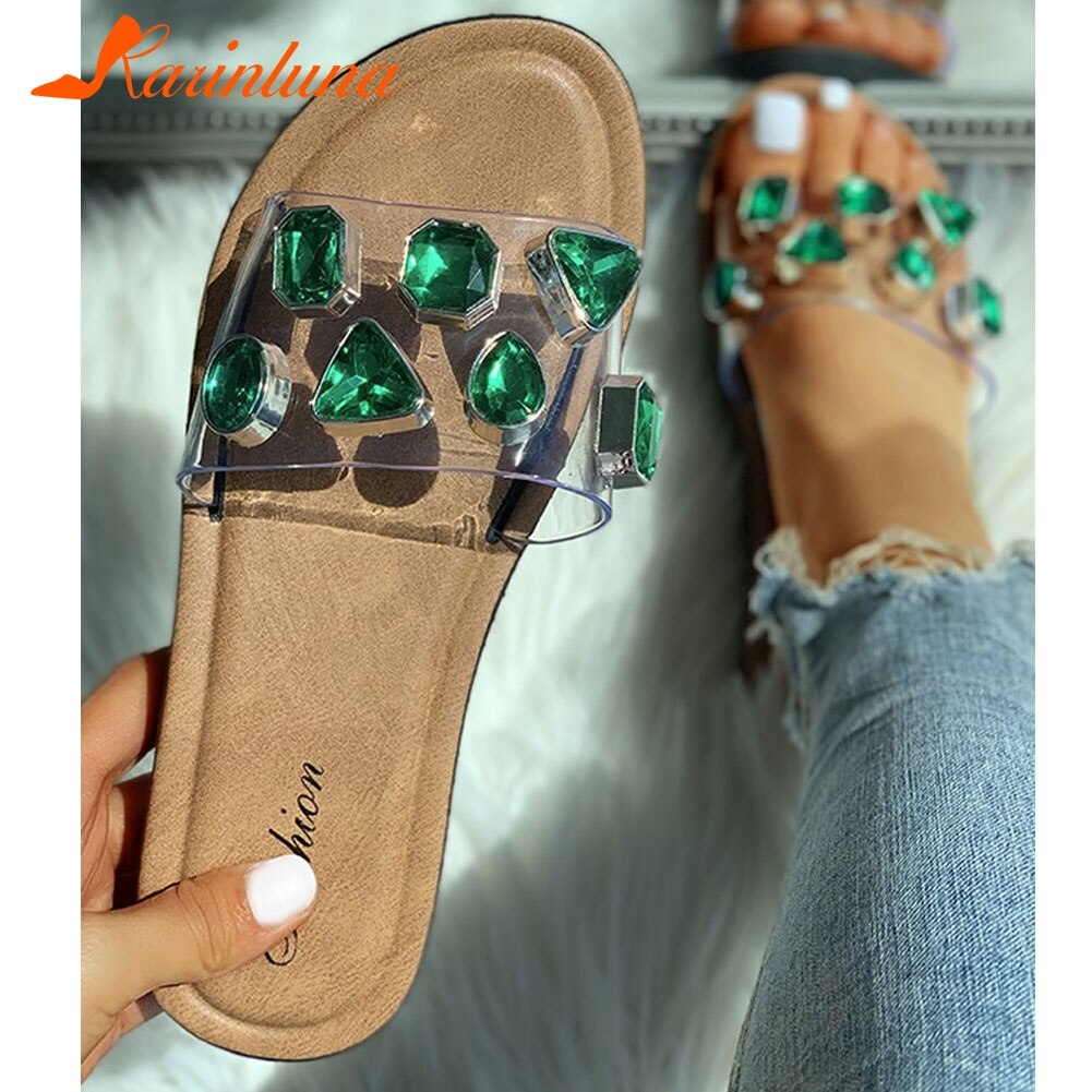 KARINLUNA INS Leisure Beach Vacation Flat Sandal Cosy Sole Sandal Summer Women Shoes Slides Slippers