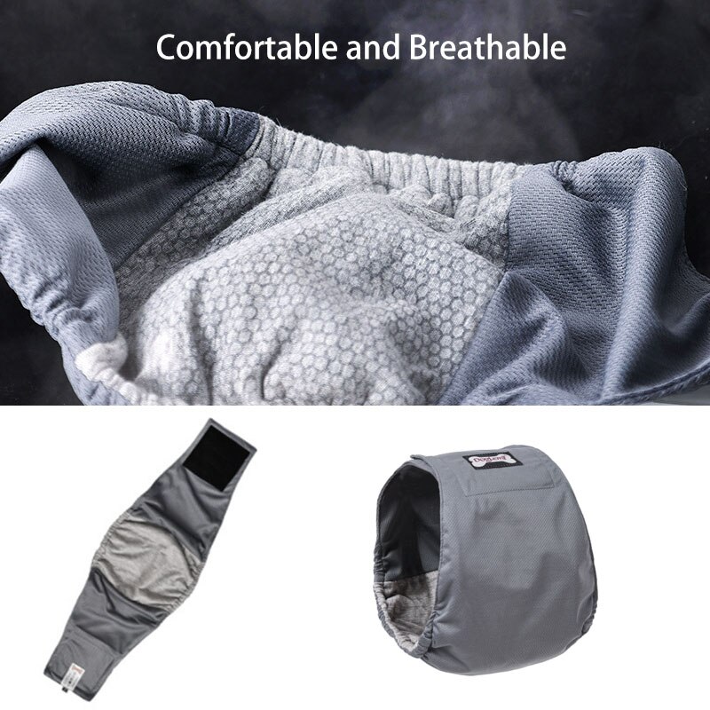 Male Dog Diapers Graphene Pet Physiological Pants Breathable Anti-Leakage Hygiene Briefs For Male Dogs Antibacterial Dog Shorts