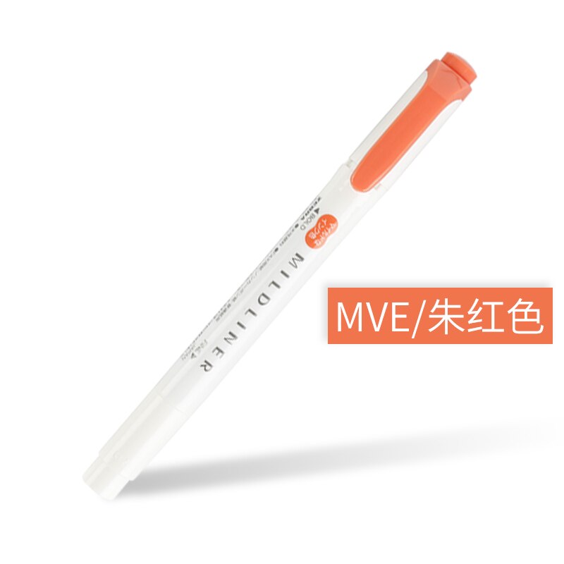 Zebra Mildliner Pastel Highlighters WKT7 Text Marker Japanese Stationery: Vermilion