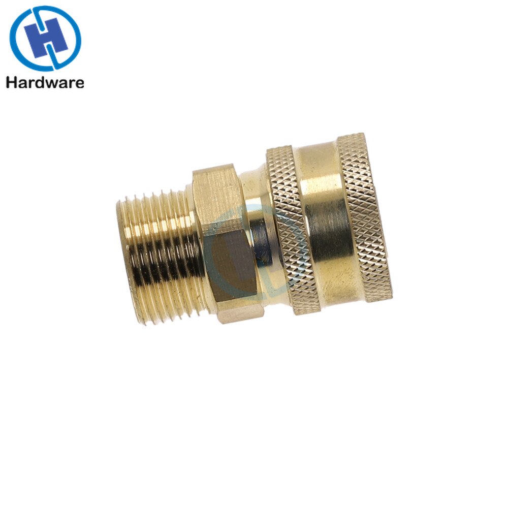 Copper 3/8" Female Quick Release Adapter Connector Connect to M22 Metric Male Thread Fitting For Pressure Washer Hose