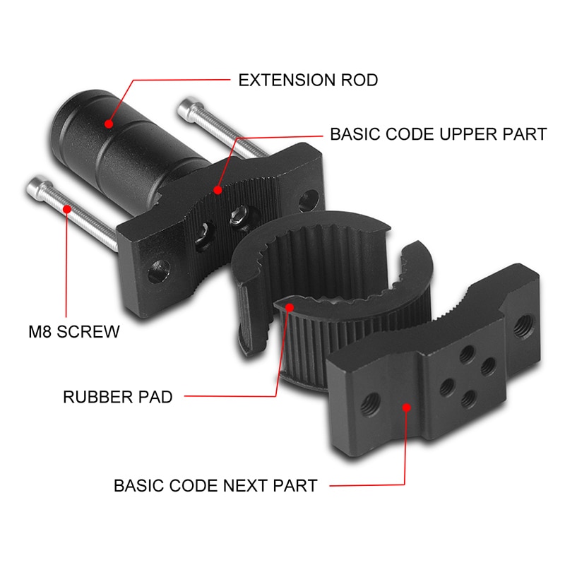 Racbox 29mm Motorfiets Extension Bar Beugel aluminium Motor Off-Road Spotlight Vork Handvat Beugel Vaste Lamphouder