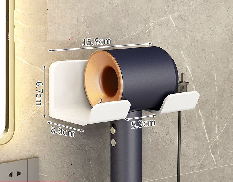 Hair Dryer Holder Wall Mounted Hair Straightener Dryer Hair Stand Bathroom Organizer Shelves Washroom Organization Shelves: green
