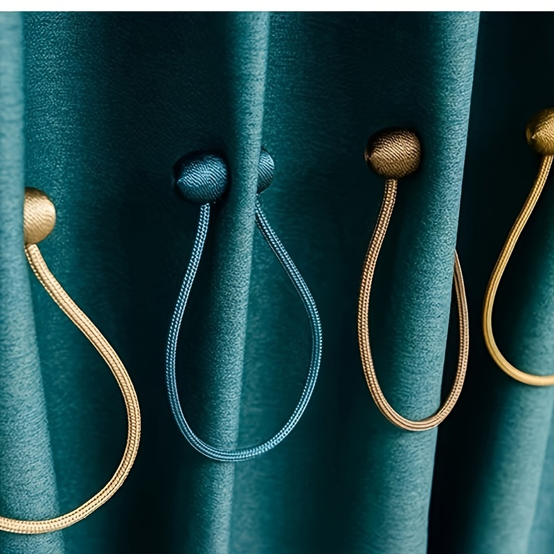 2pcs/pair Magnetic Curtain Tiebacks, Earphone Curtain Holdbacks, Bathroom Shower Curtain Accessories