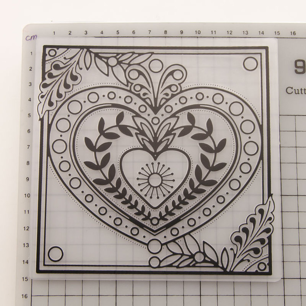 Heart Leaves Plastic Embossing Folder Stencils Template Scrapbooking DIY Paper Crafts Photo Album Home Decoration
