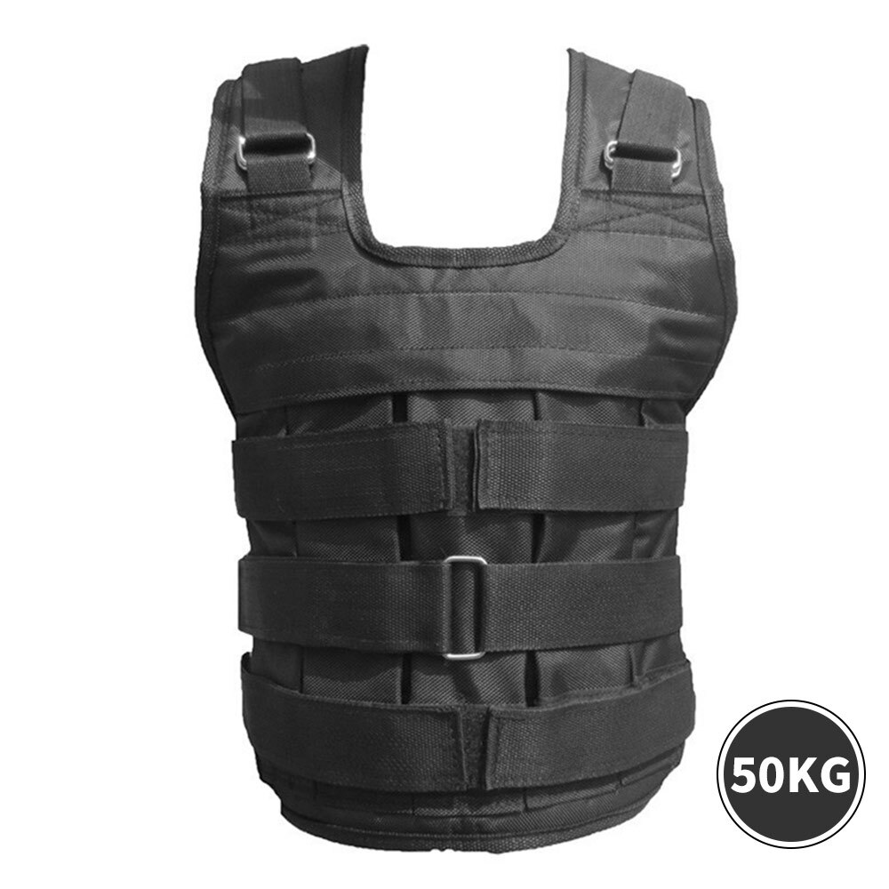 Adjustable 15kg 50kg Loading Weight Vest For Boxing Weight Training Equipment Boxing Jacket Waistcoat without sand bag: 50KG