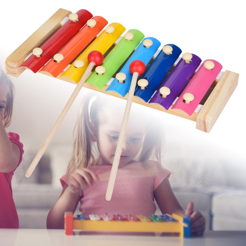 12 stuks muziekinstrumenten voor peuters, houten xylofoonset, percussiespeelgoed voor kinderen, instrumenten voor kleuteronderwijs