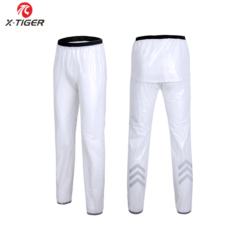 X-TIGER Cycling Rain Pants Reflective Rain Pants Waterproof MTB Cycling Outdoor Sports Multi-use Hiking Camping Rain Trouser: White / M